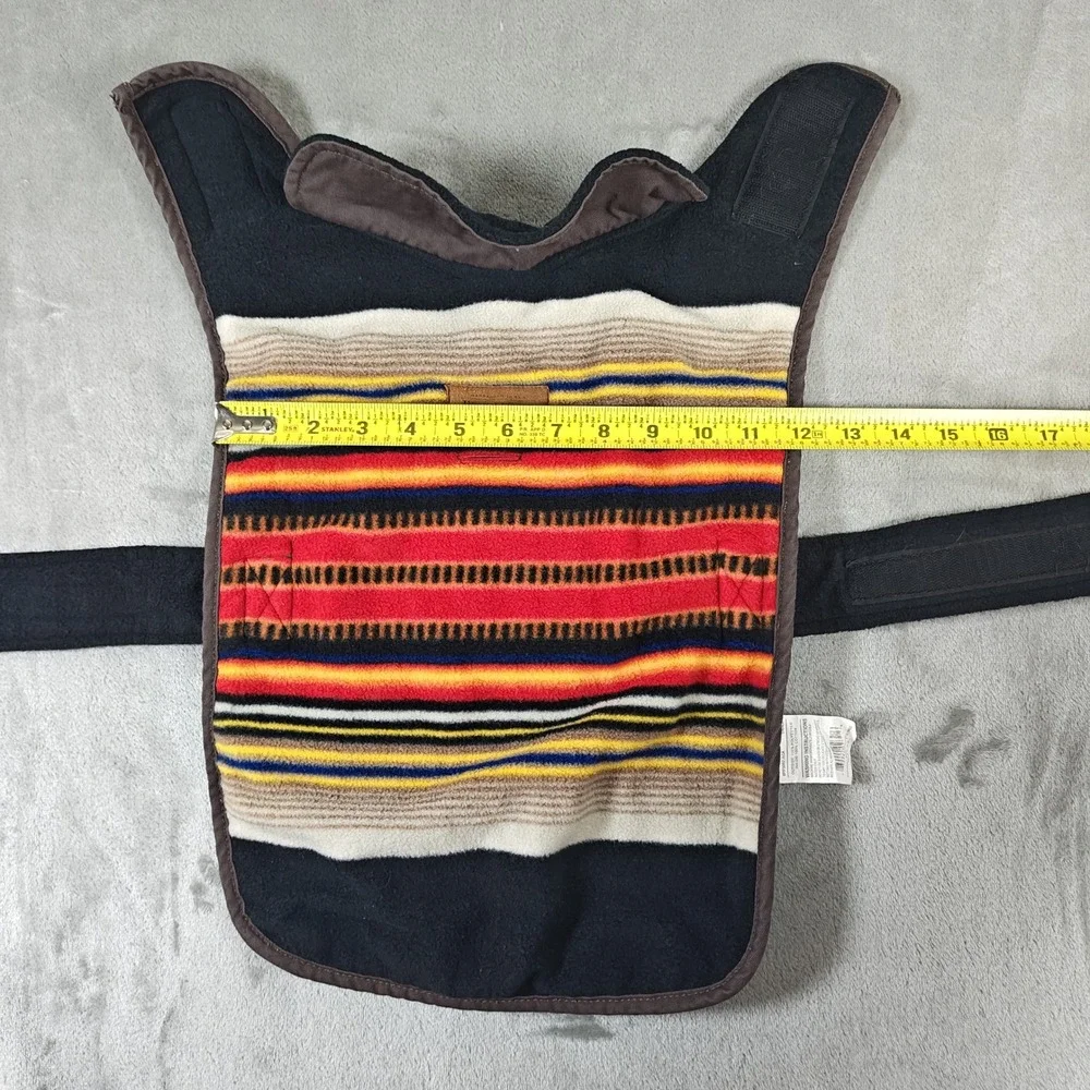 Pendleton Dog Coat Small Black Southwest Yakima Camp Stripe Quilted Fleece Vest